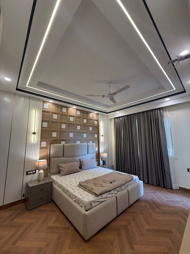 3 BHK builder floor in Sector 70 Gurgaon – bedroom interior