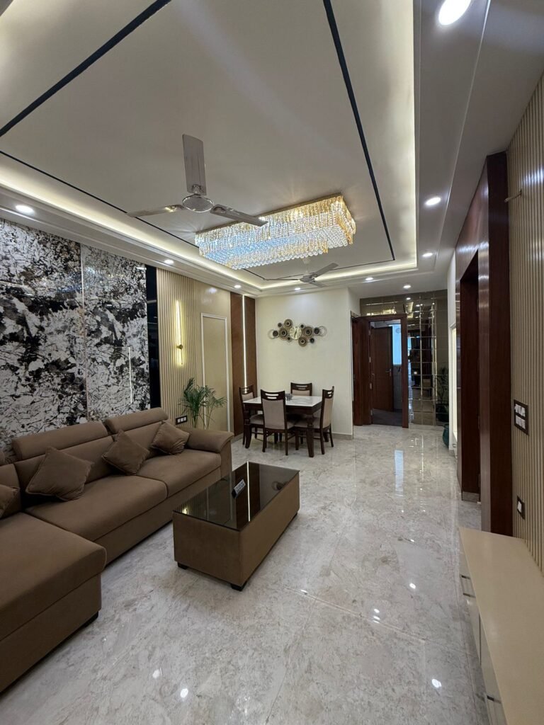 Builder floor in Gurgaon – Pitrachaya luxury living and dining area